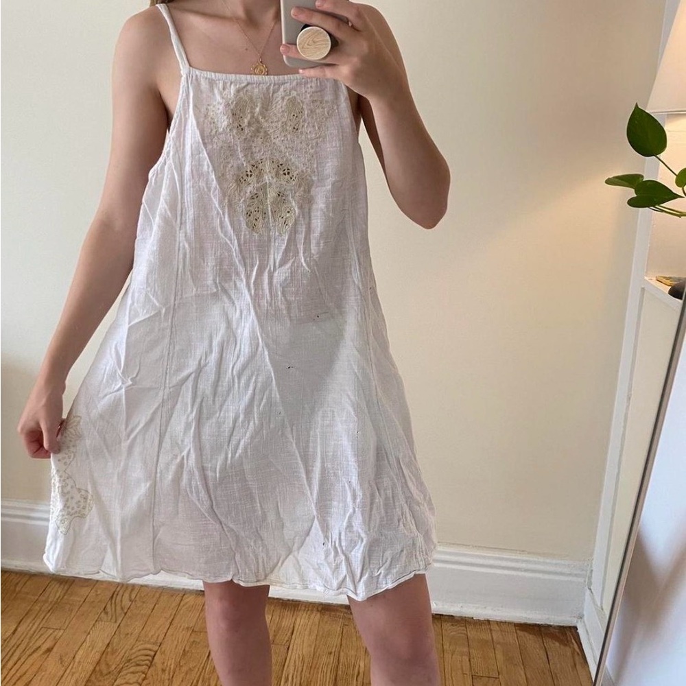 Free People Intimates Cream Lace Detail Dress - Picture 11 of 11